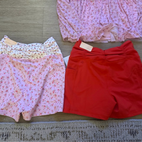 Blogilates Floral Shorts Gingham Legging Babydoll Dress Red Shorts Lot Large NWT - Picture 7 of 8